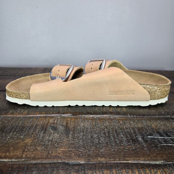 NEW Birkenstock Arizona Big Buckle Womens Size 9 Narrow Sandal Pink Metallic 40 - Picture 6 of 10